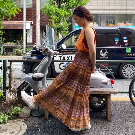 [USED] インド綿ロングスカート