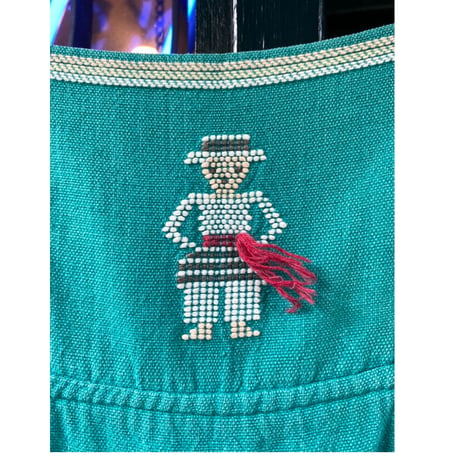 [USED] ミントグリーン刺繍ワンピース
