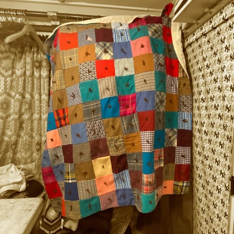 [USED]  Vintage ニット ブランケット 120×120cm  のコピー