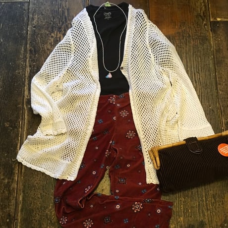 [USED]Cotton Knit ロングカーディガン