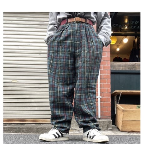 [USED] RAMIE Ladys タック PANTS タータンチェック
