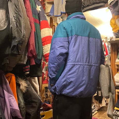 [USED] 90's Columbia 中綿マウンテンパーカー　パープル×グリーン