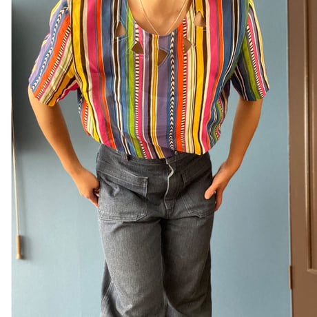 [USED] さらさら アフリカン調 TOPS