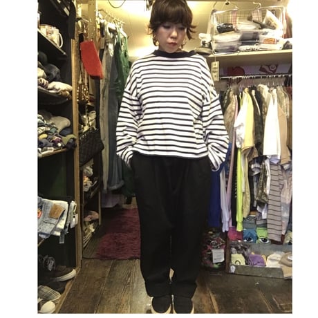 [USED] ゆったりかわいいボーダーロンTee
