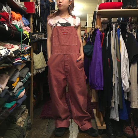 [USED]  Dickies  PINK♡オーバーオール