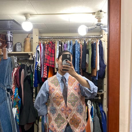 [USED] VINTAGE ゴブラン織り 総柄 VEST