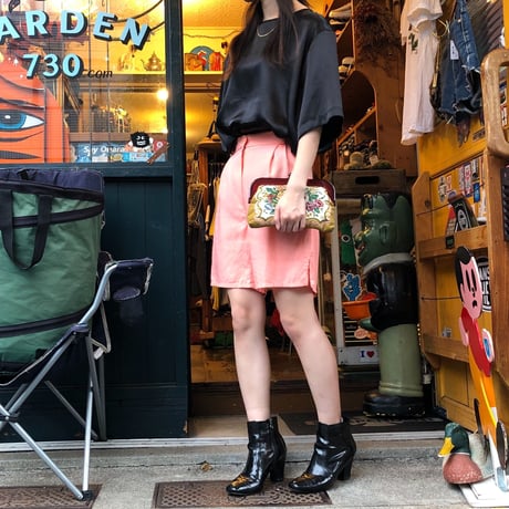 [USED] サーモンピンク RAYON/LINEN SHORTS ♡