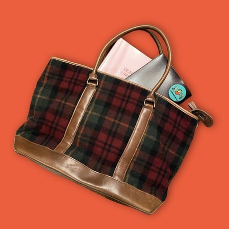 [USED] L.L.Bean TOTE BAG WOOL& レザー