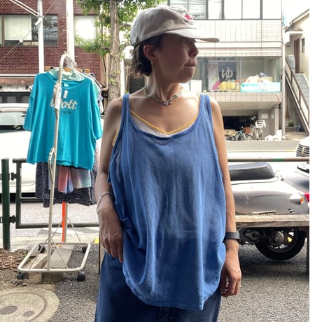 [USED] Euro COTTON メッシュタンク BLUE