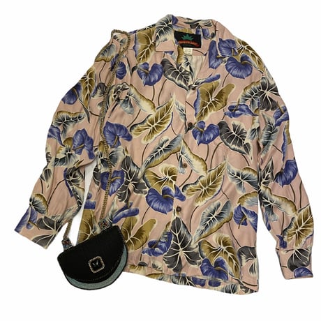 [USED] "Pineapple Juice" RAYON ALOHA SHIRT🌴