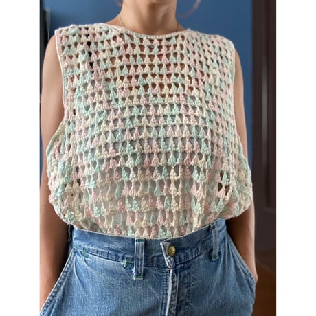 [USED]  カラフル ノースリーブKNIT