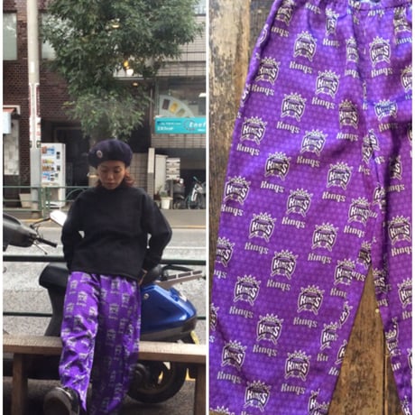 [USED] NBAチーム KINGS サテンパンツ