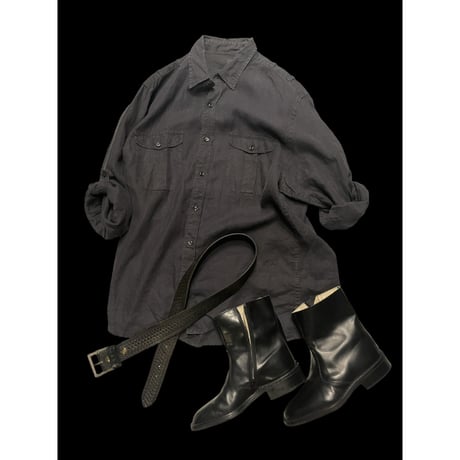 [USED] J.CREW BLACK LINEN シャツ