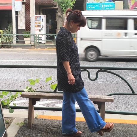 [USED] サラッとしたドット柄シャツ