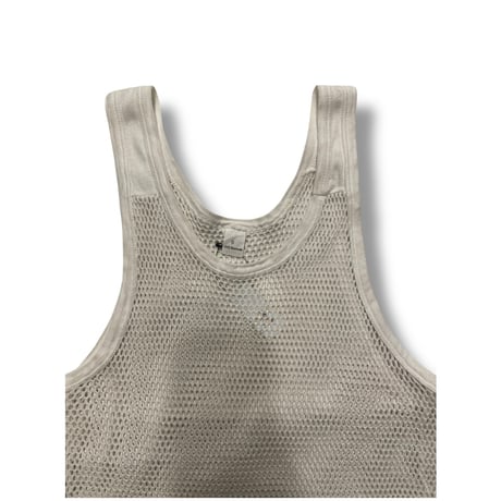 ［USED］White COTTONメッシュTANKTOP