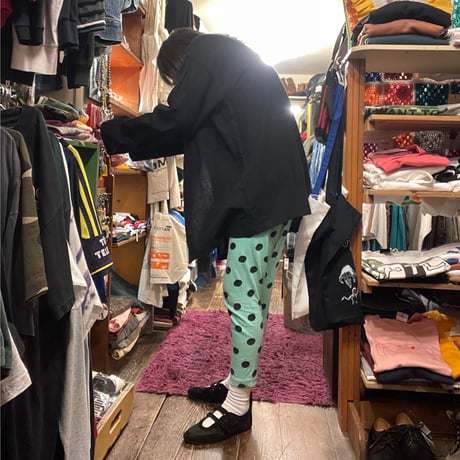 [USED]ドット🟢⚫️パンツ