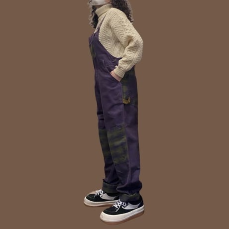 [USED] パッチワーク🍇オーバーオール