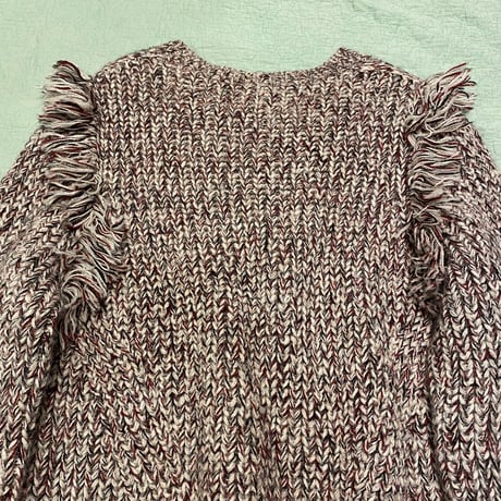 [USED] made  in PERU フリンジニット