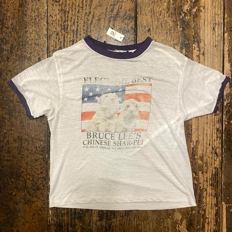[USED] BRUCE LEE'S CHINESE SHAR-PE RINGER TEE！！！！！