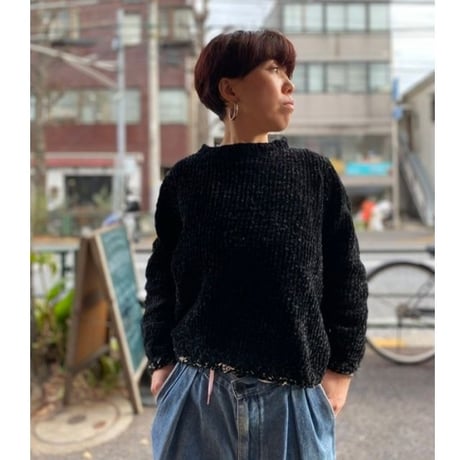 [USED]HAND MADE モールヤーン ニット   