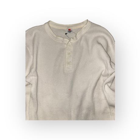 [USED] Hane's ワッフル サーマル ヘンリーネック TOPS