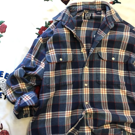 [USED] 90's GAP BIG HEAVY NEL SHIRTS