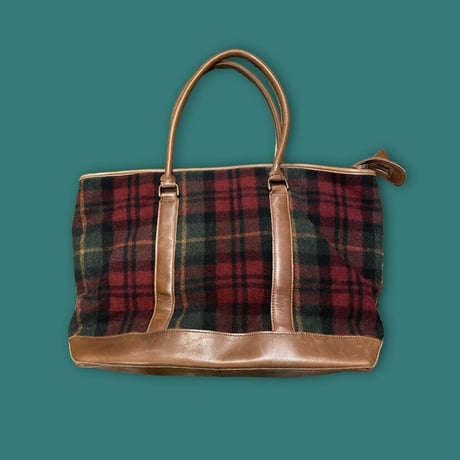 [USED] L.L.Bean TOTE BAG WOOL& レザー