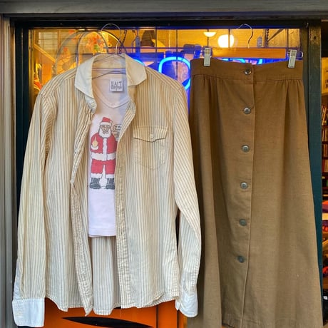 [USED]  ストライプクレリックシャツ
