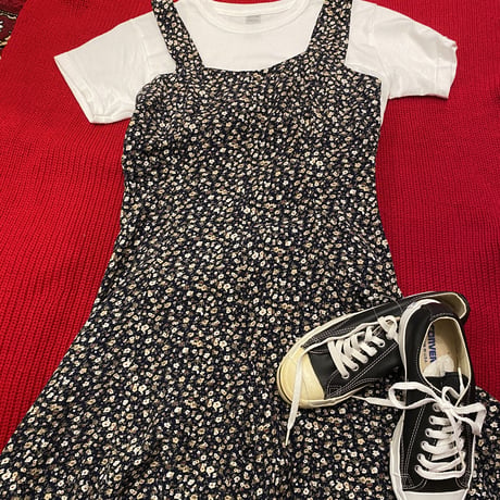 [USED]made in U.S.A.🌼 小花柄オールインワン