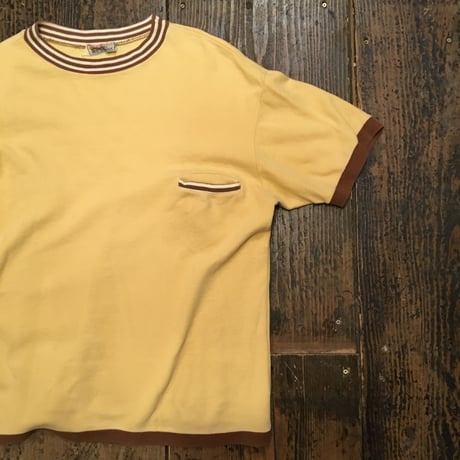 [USED]やさしい Yellow × Brown リンガーTee