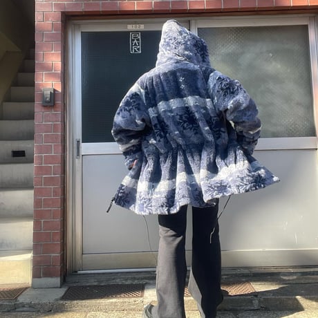 [USED] 雪柄 ボア フリース コート❄️
