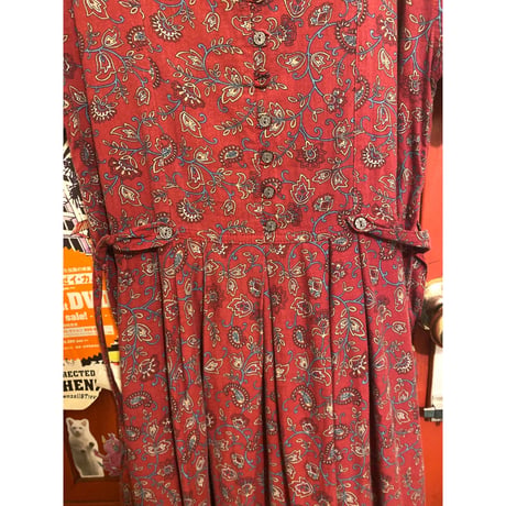 [USED] ペイズリーRedワンピース