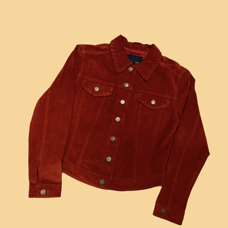 [USED] vintage!! REAL SUEDE JACKET