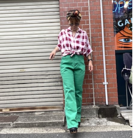 [USED] SILK チェックシャツ