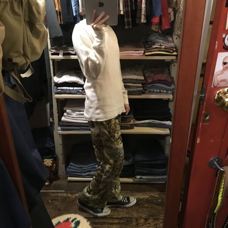 [USED] CAMO風 魚柄 パジャマパンツ