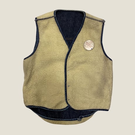 [USED] Sears "ROEBUCKS" ボアデニムVEST♡