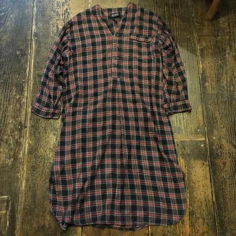 [USED] ノーカラーネルシャツワンピース