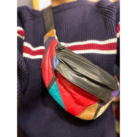 [USED] レザーパッチワーク ウェストPOUCH