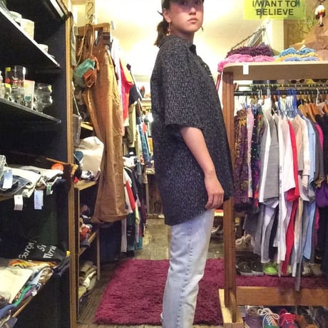 [USED] 100% SILK! カスリ柄 SHIRTS