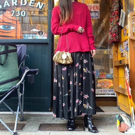 [USED] 花柄 VISCOSE LONG SKIRT💐