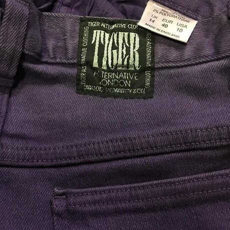 [USED] vintage "TIGER ALTERNATIVE LONDON" SLIM PANTS!!