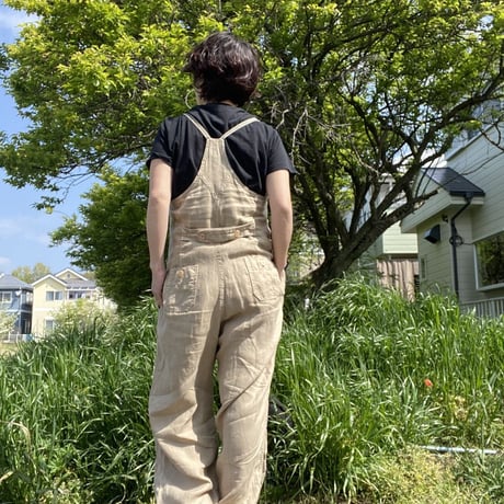 [USED] LINEN オーバーオール