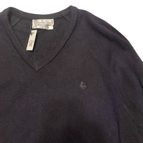 [USED] OLD "Dior" ネイビーニット