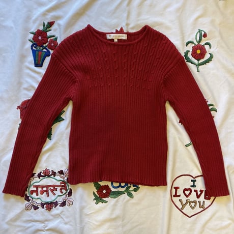 [USED] 真っ赤な COTTON  KNIT♡