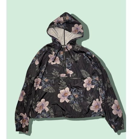 [USED] 花柄NYLON アノラックパーカー🌼