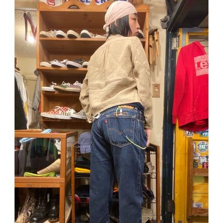 [USED]JAPANアンティーク! LINENシャツ
