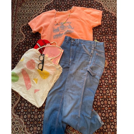 [USED] 60’s vintage s/s プリントスエット  🧡