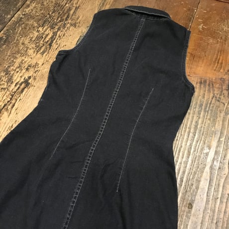[USED] GUESS JEANS  BLACKデニムマキシワンピース
