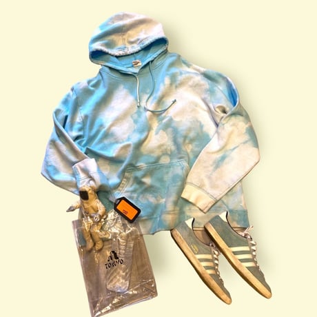 [USED] パステルブルー💓TIE-DYE PARKA