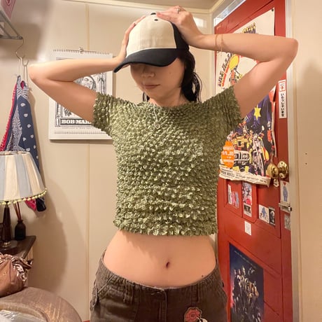 [USED] 無地 POPCORN TOPS（Tea Time Edition🍵）